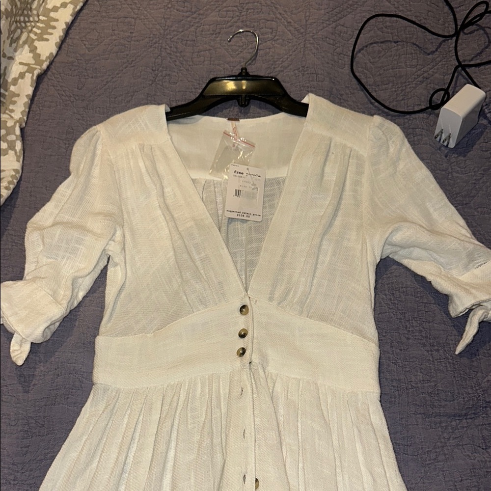 White Button-Down Dress